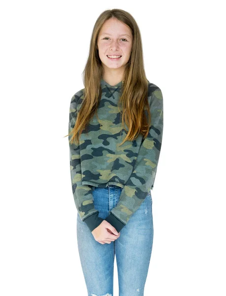 Teenager Frau posiert im Studio — Stockfoto