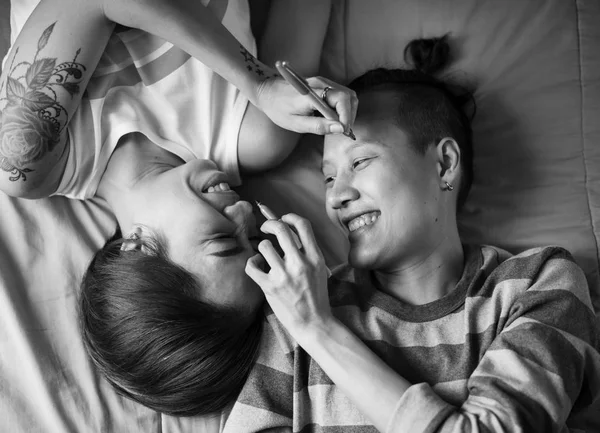 LGBT asijské lesbický pár — Stock fotografie