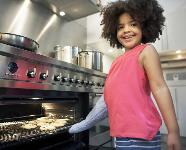 Meisje Maken Van Cookies Originele Photoset — Stockfoto