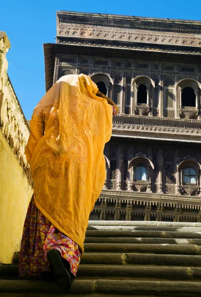 Hindu Lady Mehrangarh Fort Rajasthan India Original Photoset — Stock Photo, Image