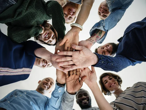 Feliz Gente Diversa Que Divierten Juntos Fotoset Original — Foto de Stock