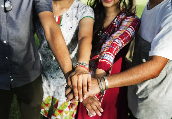 インドの人々 オリジナルのグループが写真植字 — ストック写真