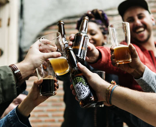 Craft Beer Sprit Brew Alkohol Fira Förfriskning Ursprungliga Fotosätta — Stockfoto