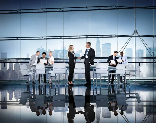 Teamwork of business people — Stock Photo, Image