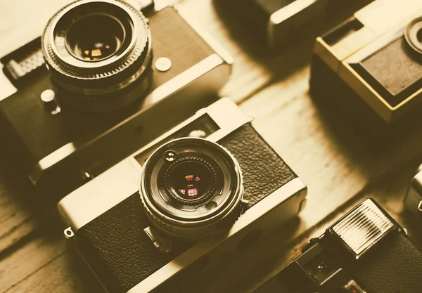 Analoge Vintage Film Camera Fotografie Concept Origineel Photoset — Stockfoto