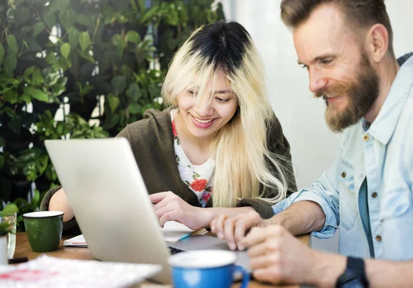 Team Che Lavora Progetto Startup Fotoset Originale — Foto Stock