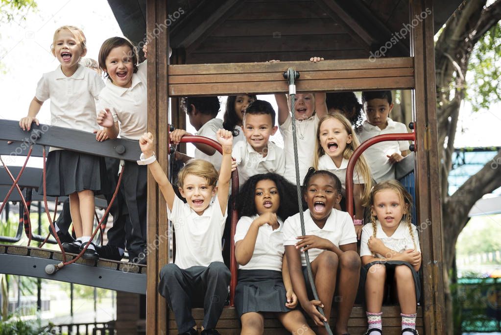 Happy kids at elementary school, original photoset