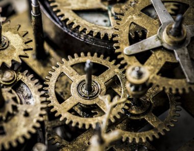 Atış Dişliler ve SMM clockwork makro closeup, orijinal photoset