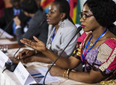 Çeşitlilik insanlar temsil eden uluslararası konferans ortaklık, özgün photoset