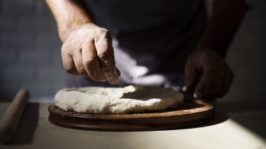 Eller, ekmek hazırlama orijinal photoset