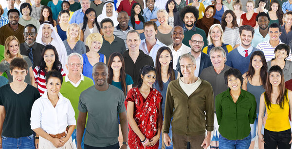 Group of diversity multi-ethnic people together