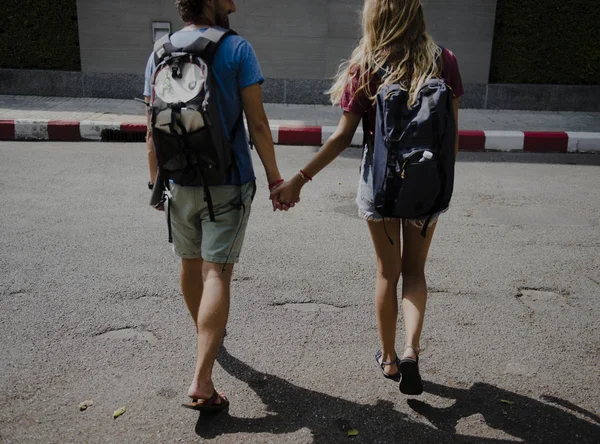 Couple Traveling Together Wanderlust Trip Original Photoset — Stock Photo, Image