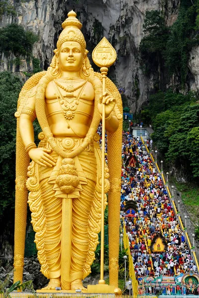 Batu Caves Podczas Festiwalu Thaipusam Hinduskie Świątyni Sri Subramaniyar Swami — Zdjęcie stockowe