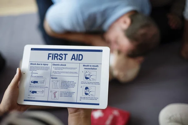 Cpr First Aid Training Concept Fotoset Originale — Foto Stock