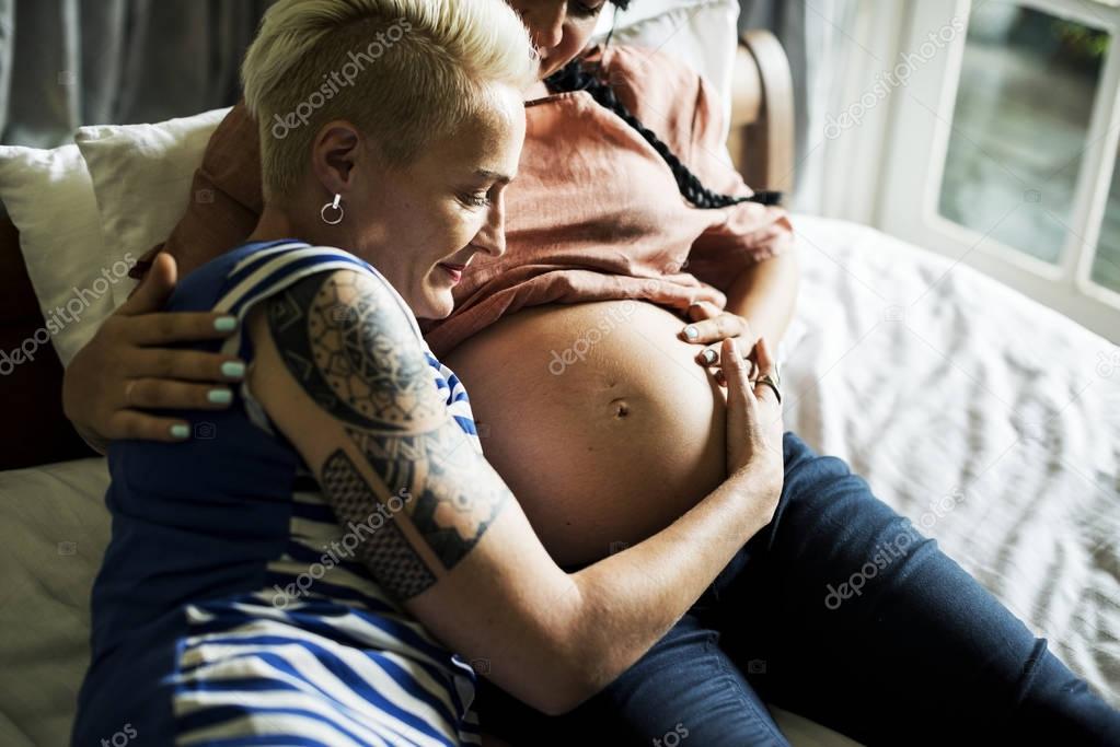 An lgbt couple expecting a child, original photoset