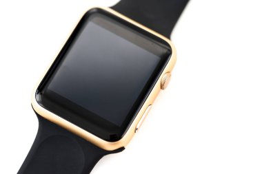 Whtie arka plan üzerinde izole mockup smartwatch closeup