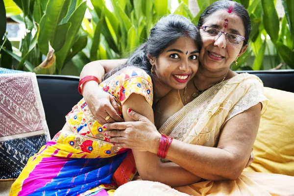 Mutlu Bir Hint Aile Özgün Photoset — Stok fotoğraf