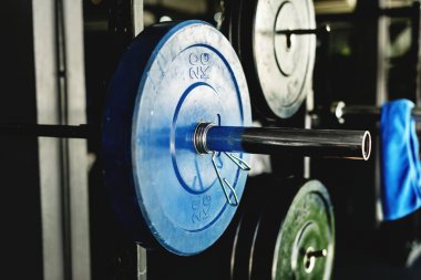 spor salonunda çeşitli halter odaklanmak