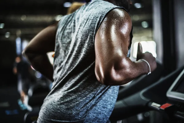 African Man Fitness Gym Original Photoset — Stock Photo, Image