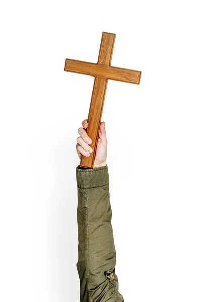 Рука Тримає Варіацію Хреста — стокове фото