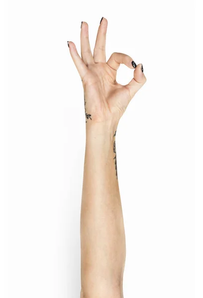 Hand Human Showing Symbol — Stock Photo, Image