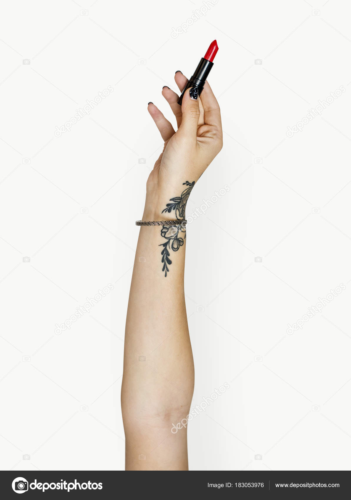 Black and White Rose Tattoo Design