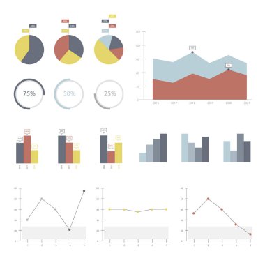 Infographic iş için şekil unsurları
