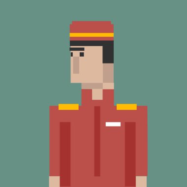 Resimde pixelated insan meslek 