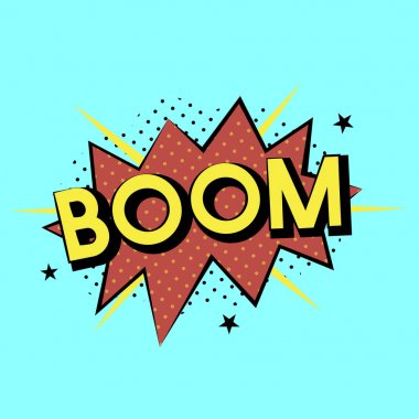 Çizgi roman için patlama illüstrasyon boom koleksiyonu  