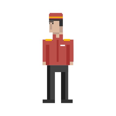 Resimde pixelated insan meslek 