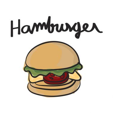 Şekil çizim tarzı yiyecek