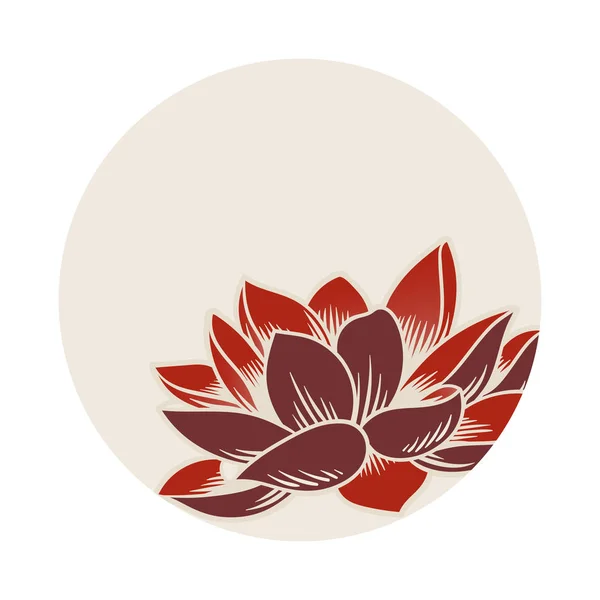 Illustration Design Style Tradition Japonaise Lotus Fleur — Photo