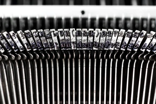Close Van Retro Typemachine Originele Photoset — Stockfoto