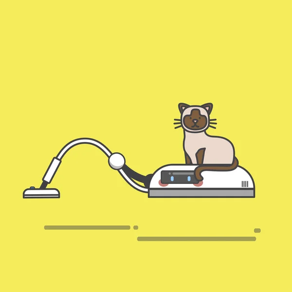 Ilustração Gato Padrão Com Conceito Robô — Fotografia de Stock