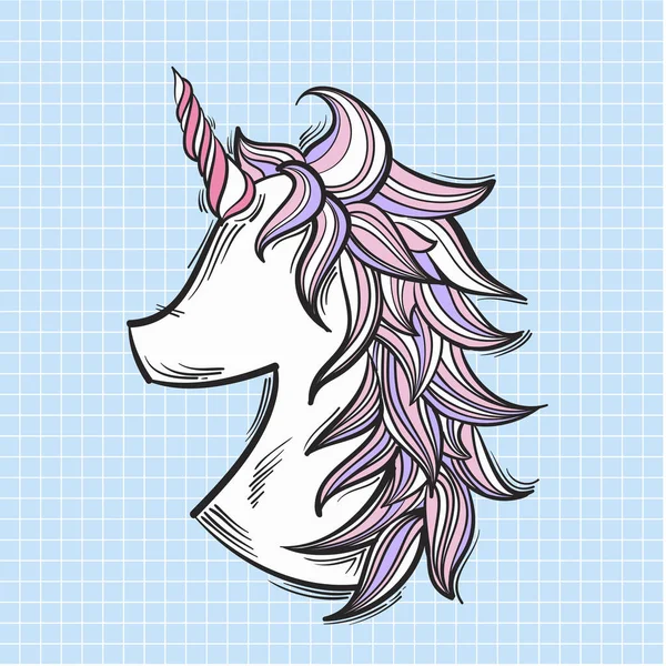 Illustrazione Unicorno Isolato Sfondo — Foto Stock