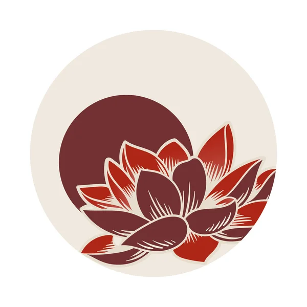 Illustration Design Style Tradition Japonaise Lotus Fleur — Photo