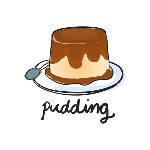 Illustration Zeichnung Stil Von Pudding — Stockfoto