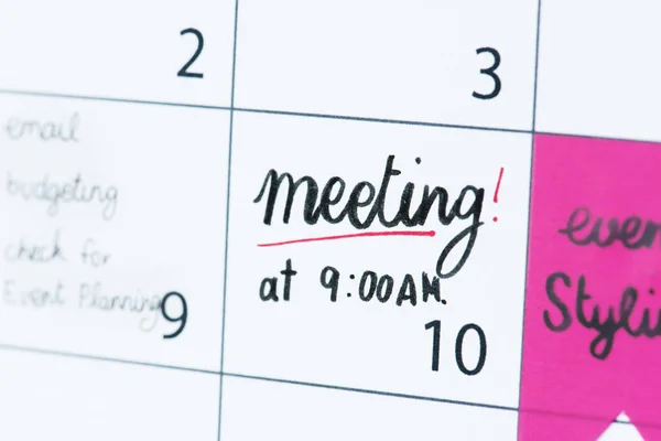 Meeting calendar reminder, original photoset