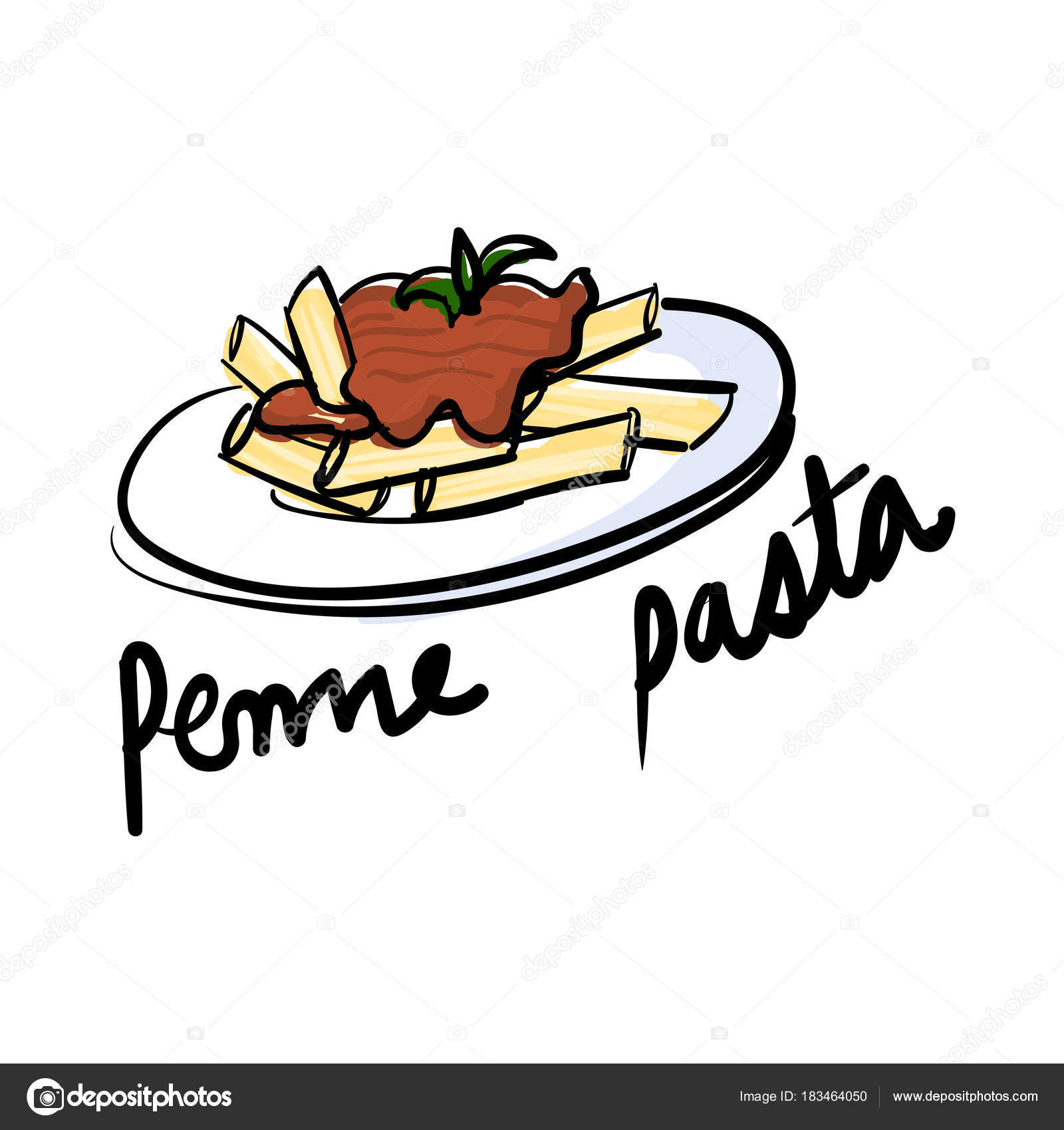 Illustration Zeichnung Stil Der Pasta — Stockfoto © Rawpixel 183464050