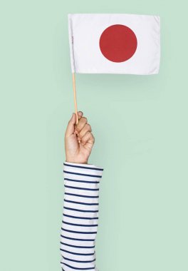 el beyaz insan holding Japon bayrağı