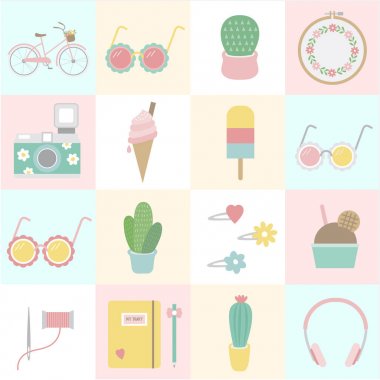 pastel renkler çizimde yaz kavramının