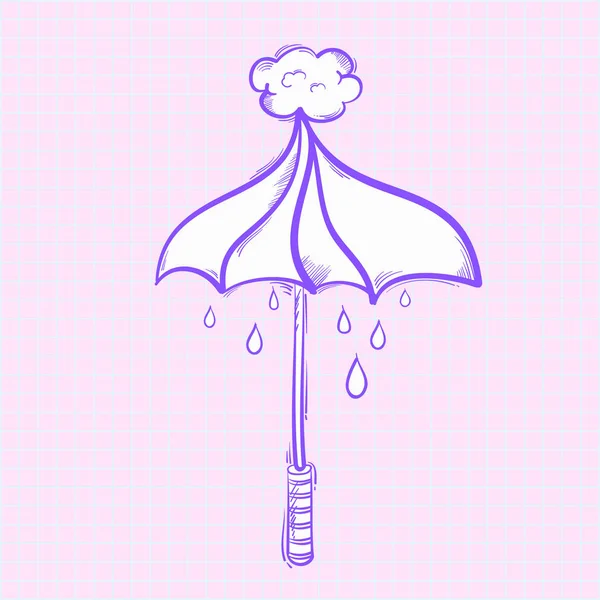 Ilustración Paraguas Lluvia Aislada Sobre Fondo — Foto de Stock