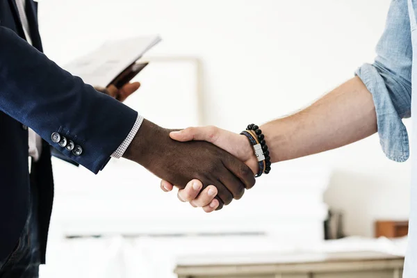 Closeup Hands Shaking Together — Stock Photo, Image