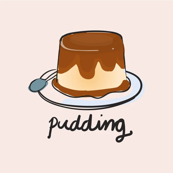 Illustration Zeichnung Stil Von Pudding — Stockfoto