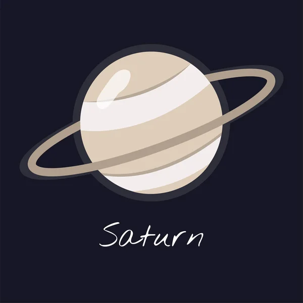 Bunte Illustration Von Saturn Für Bildung — Stockfoto