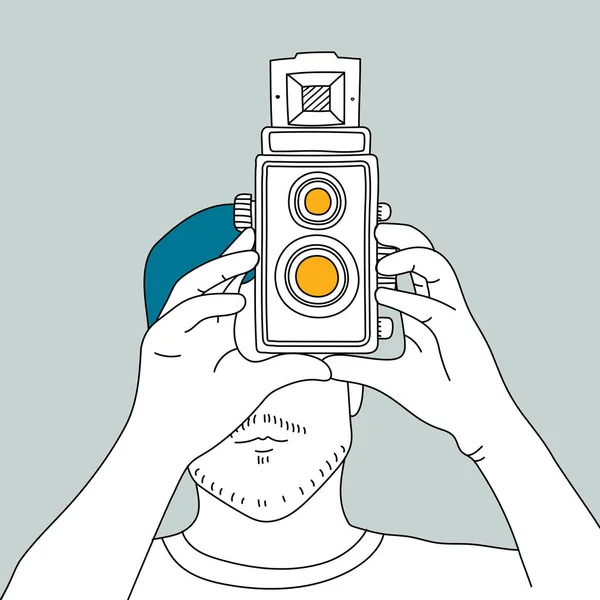 Illustration Analog Film Camera — Stock Photo, Image