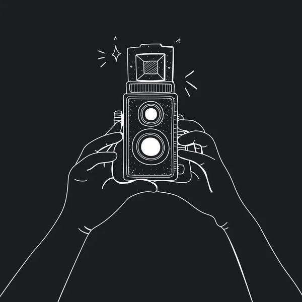 Ilustrace Analogového Fotoaparátu — Stock fotografie