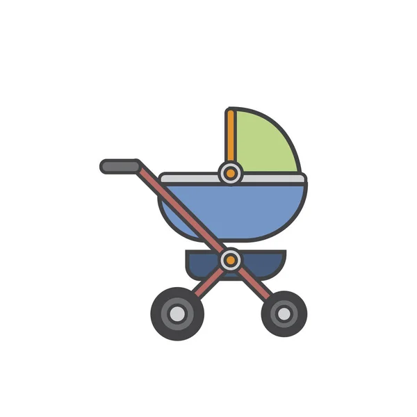 Ilustración Cochecito Bebé — Foto de Stock