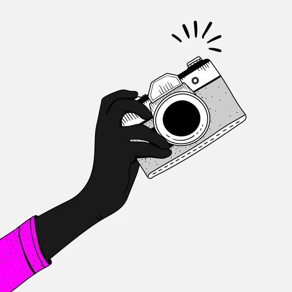 Abbildung Der Oldtimer Kamera — Stockfoto
