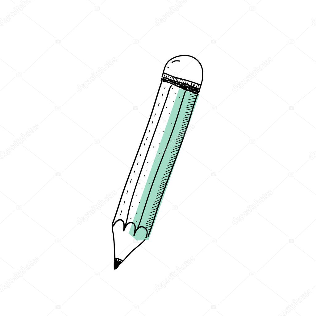 Illustration design of Doodle of pencil
